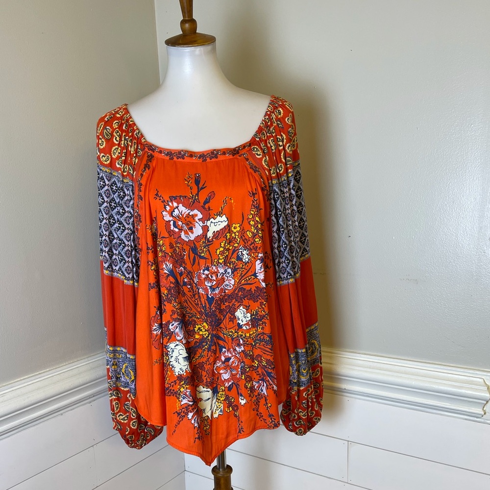 Floral Orange Women's Top